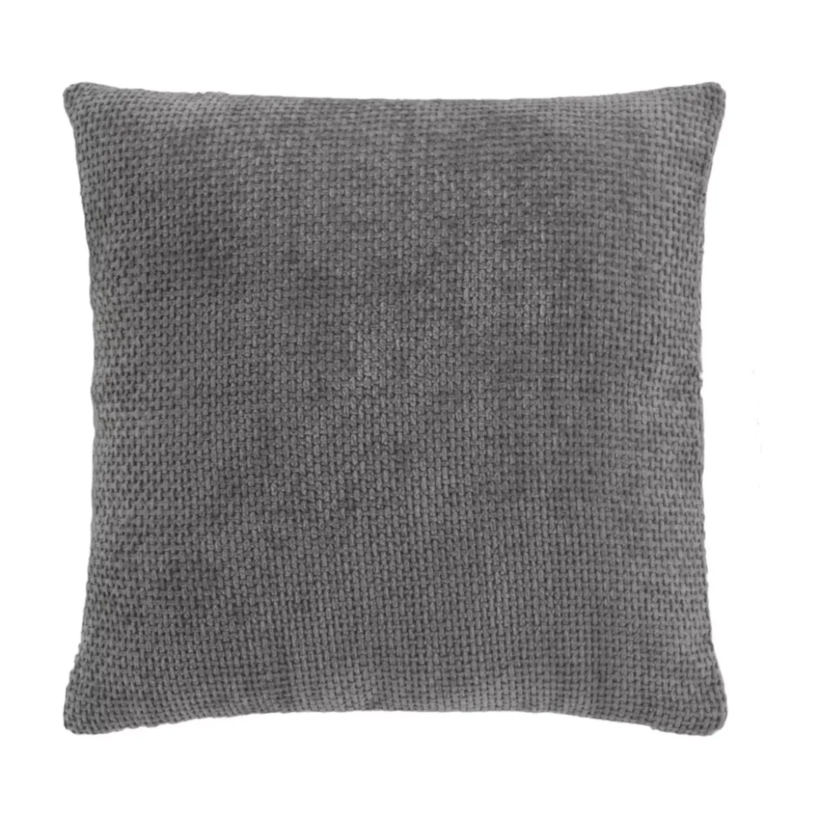 Cuscino quadrato in velluto (45 x 45 cm) Leo Grigio Antracite