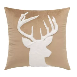 Cuscino quadrato in velluto (45 x 45 cm) Vik Sabbia beige