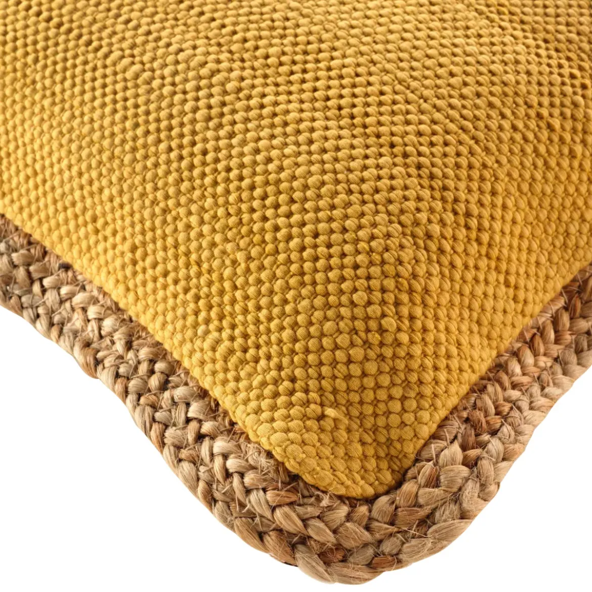 Cuscino quadrato juta e cotone (45 x 45 cm) Akina Giallo ocra