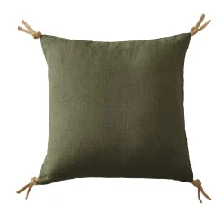 Cuscino quadrato lino lavato (45 cm) Louise Verde rosmarino