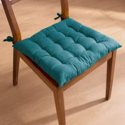 Cuscino quadrato per sedia in cotone (40 x 40 cm) Pixel Blu anatra