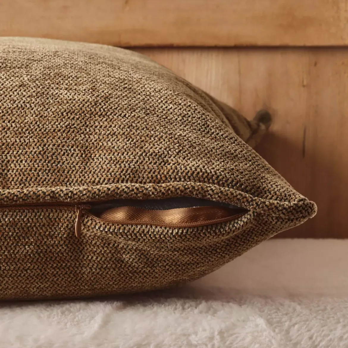 Cuscino quadrato tessuto (45 x 45 cm) Magnus Camel