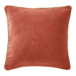 Cuscino quadrato velluto di cotone (45 x 45 cm) Victor Terracotta