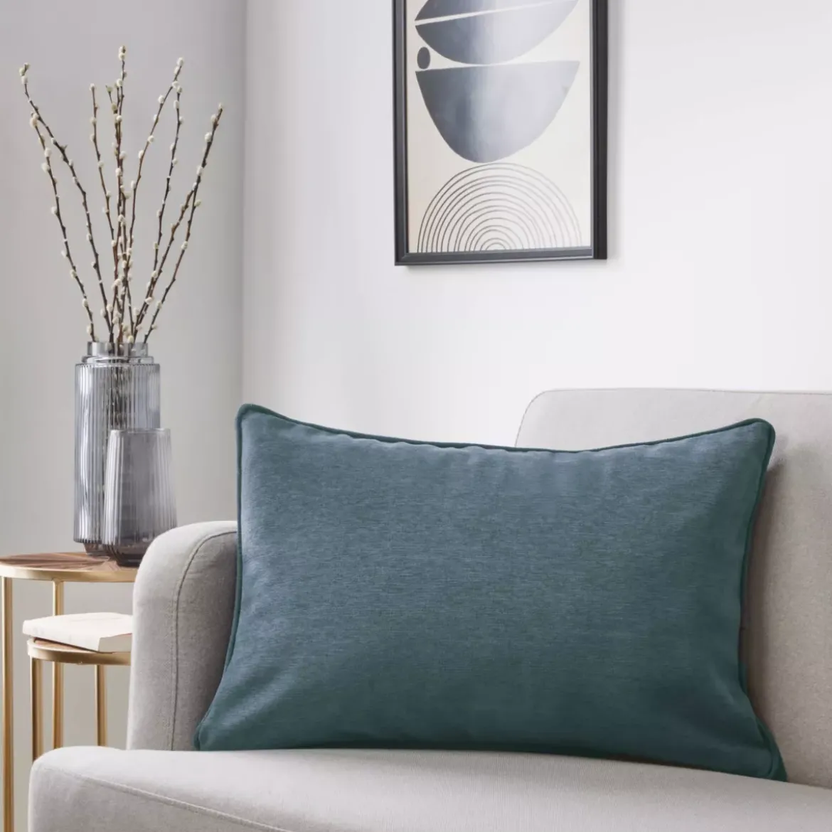 Cuscino rettangolare (40 x 60 cm) Minuit Blu grigio