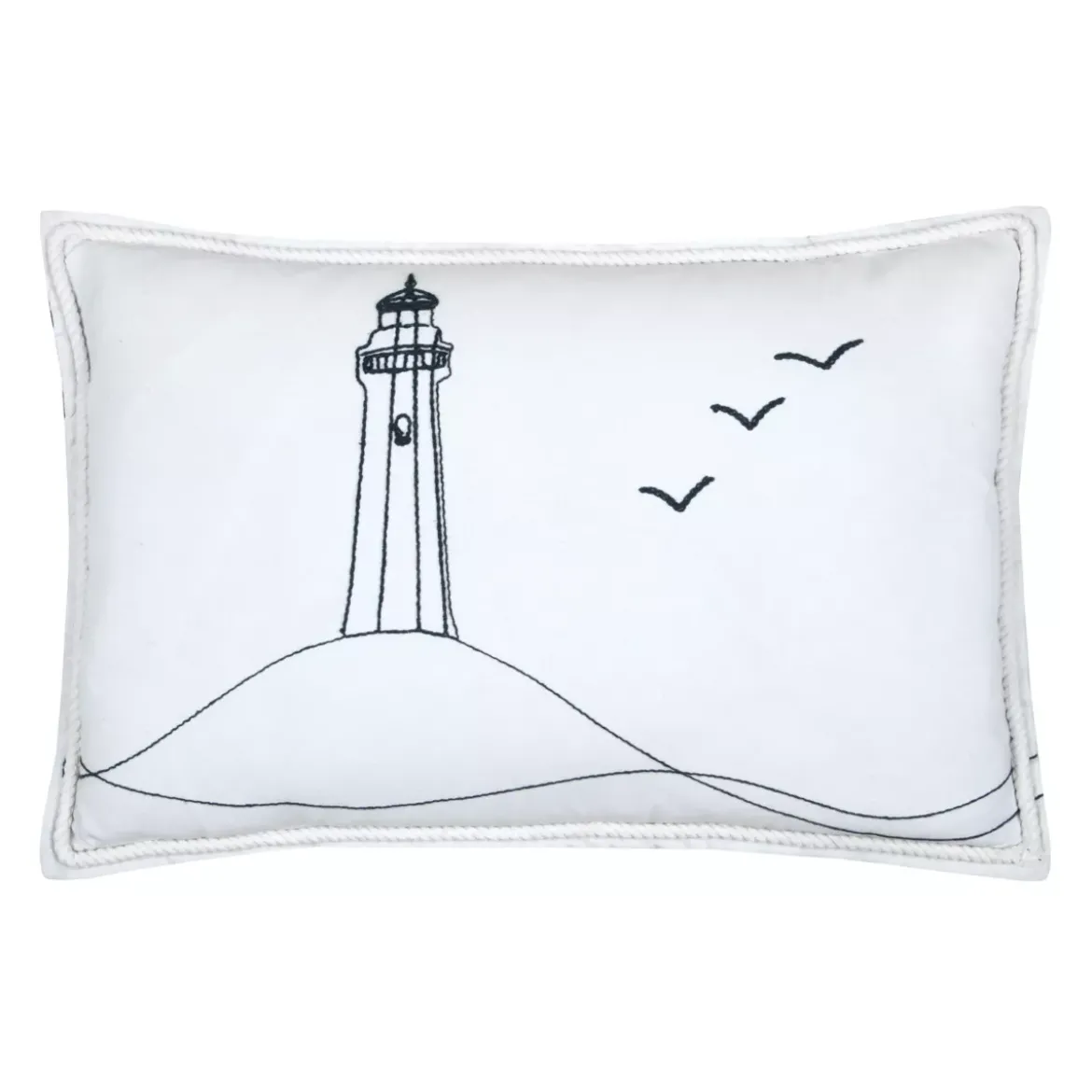 Cuscino Rettangolare (40 x 60 cm) Bordemer Bianco