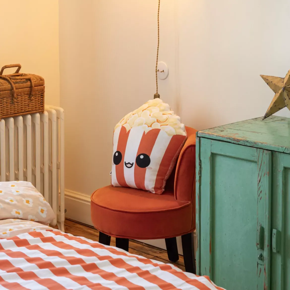 Cuscino rettangolare bambino cotone (40 x 42 cm) Fresh popcon Rosso