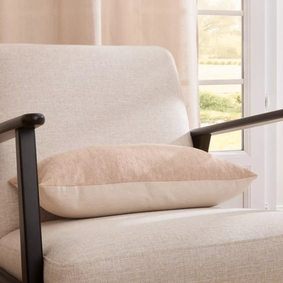 Cuscino rettangolare bouclé (30 x 50 cm) Ava Beige