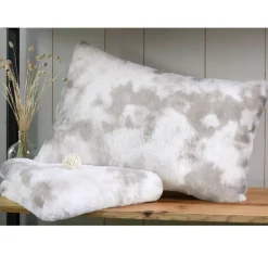 Cuscino rettangolare eco pelliccia (80 cm) Harald Beige