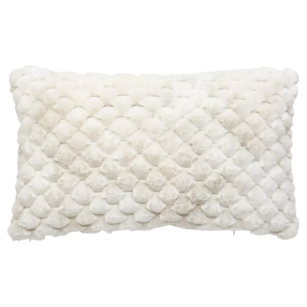 Cuscino rettangolare ecopelliccia (38 x 58 cm) Adriel Beige