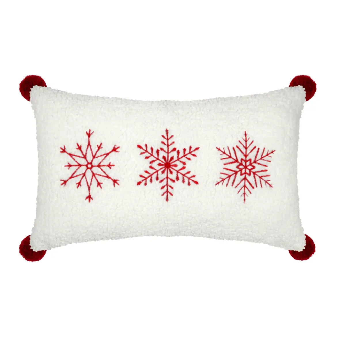 Cuscino rettangolare effetto pelliccia sintetica (30 x 50 cm) Bessey Rosso