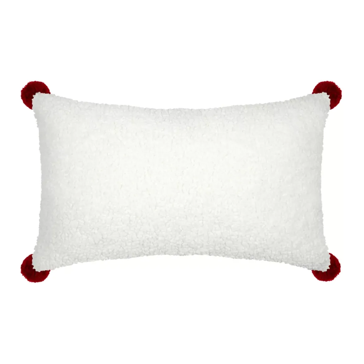 Cuscino rettangolare effetto pelliccia sintetica (30 x 50 cm) Bessey Rosso