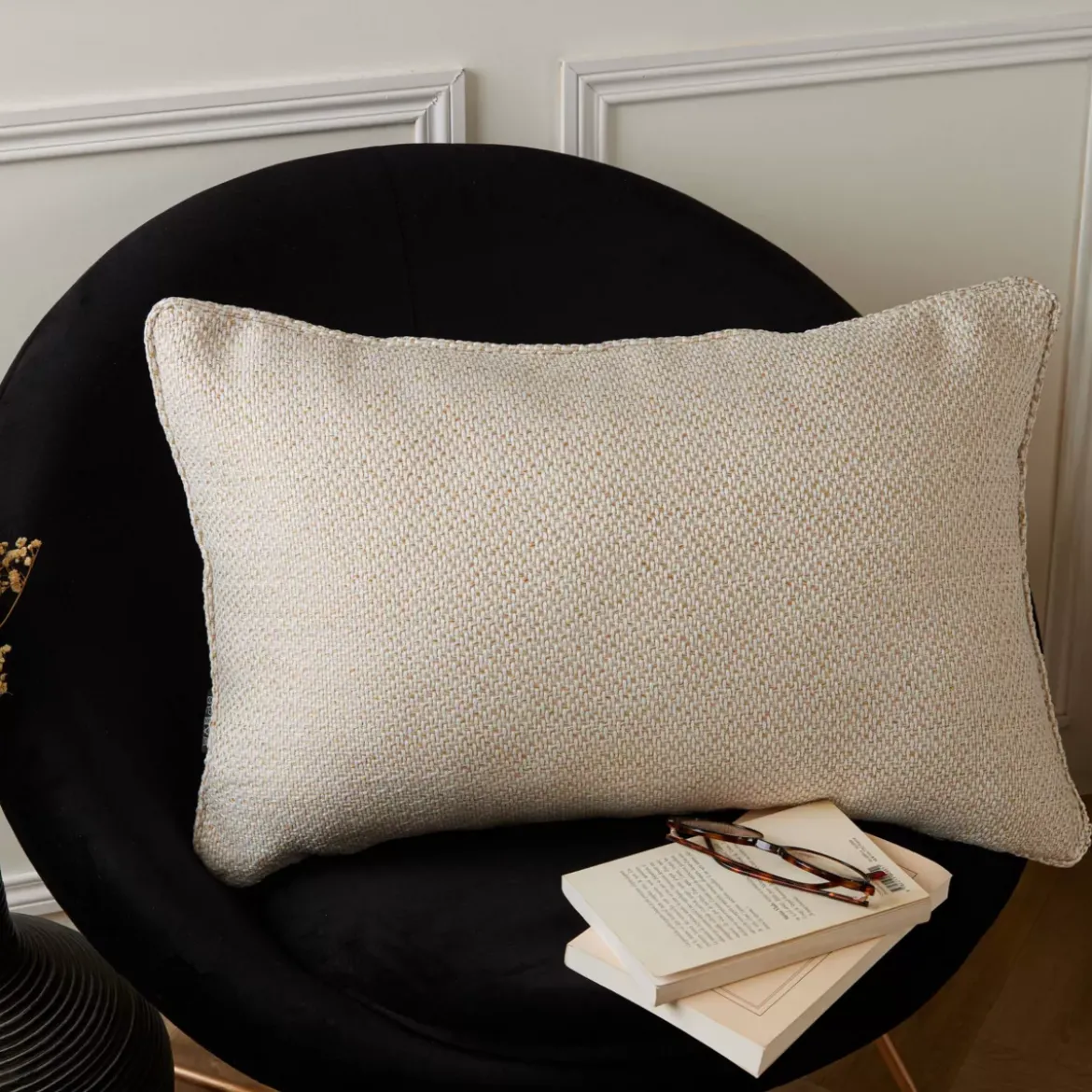 Cuscino rettangolare effetto mélange (40 x 60 cm) James Beige Sabbia