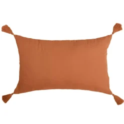 Cuscino rettangolare garza di cotone (40 x 60 cm) Gaïa Albicocca