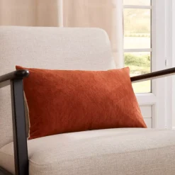 Cuscino rettangolare in bouclé (30 x 50 cm) Ava Terracotta
