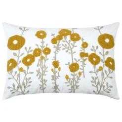 Cuscino rettangolare in cotone (40 x 60 cm) Camille Giallo senape