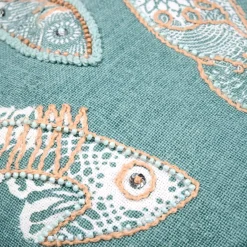 Cuscino rettangolare in cotone (35 x 50 cm) Barbados Verde celadon