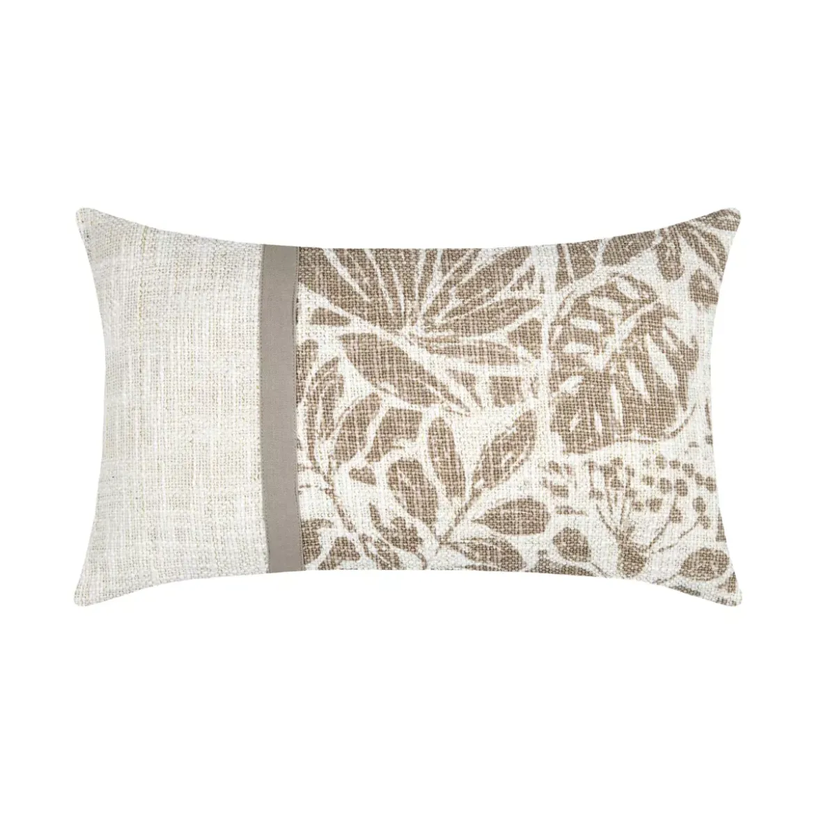 Cuscino rettangolare in cotone (30 x 50 cm) Hemera Tortora