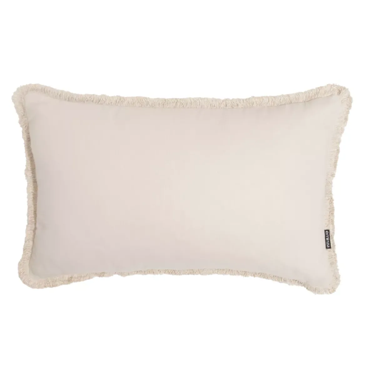 Cuscino rettangolare in cotone (40 x 60 cm) Pixel frange Beige