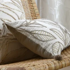 Cuscino rettangolare in cotone (30 x 50 cm) Hemera Ecru