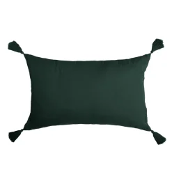 Cuscino rettangolare in doppia garza di cotone (40 x 60 cm) Gaïa Verde Abete