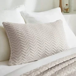 Cuscino rettangolare in flanella (40 x 60 cm) Zag Ecru