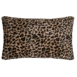 Cuscino rettangolare in finta pelliccia leopardata (50 x 80 cm) Fauves Camel