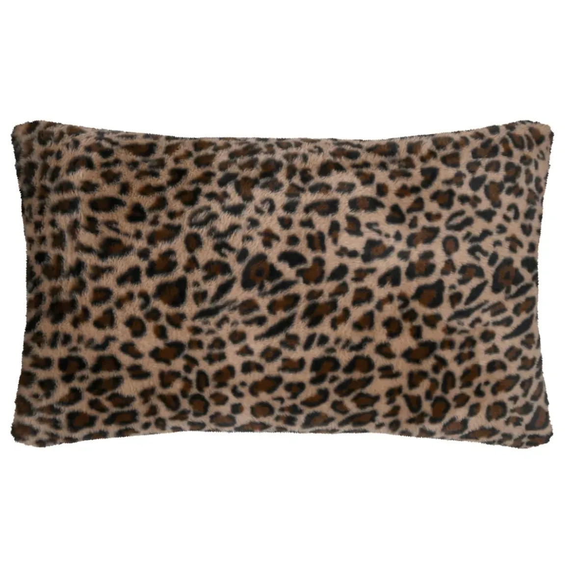 Cuscino rettangolare in finta pelliccia leopardata (50 x 80 cm) Fauves Camel