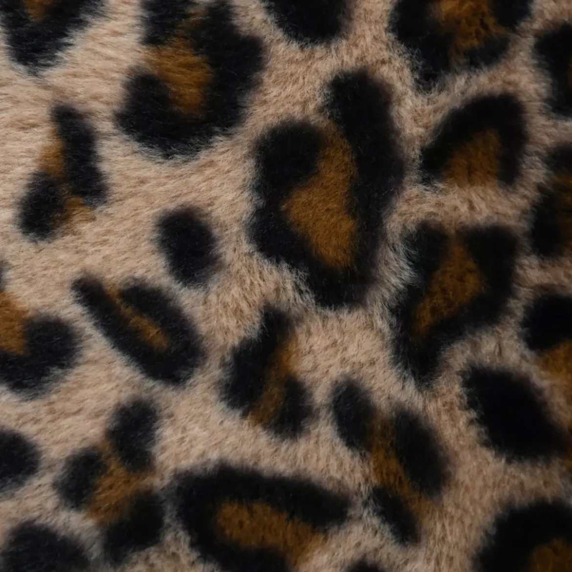 Cuscino rettangolare in finta pelliccia leopardata (50 x 80 cm) Fauves Camel