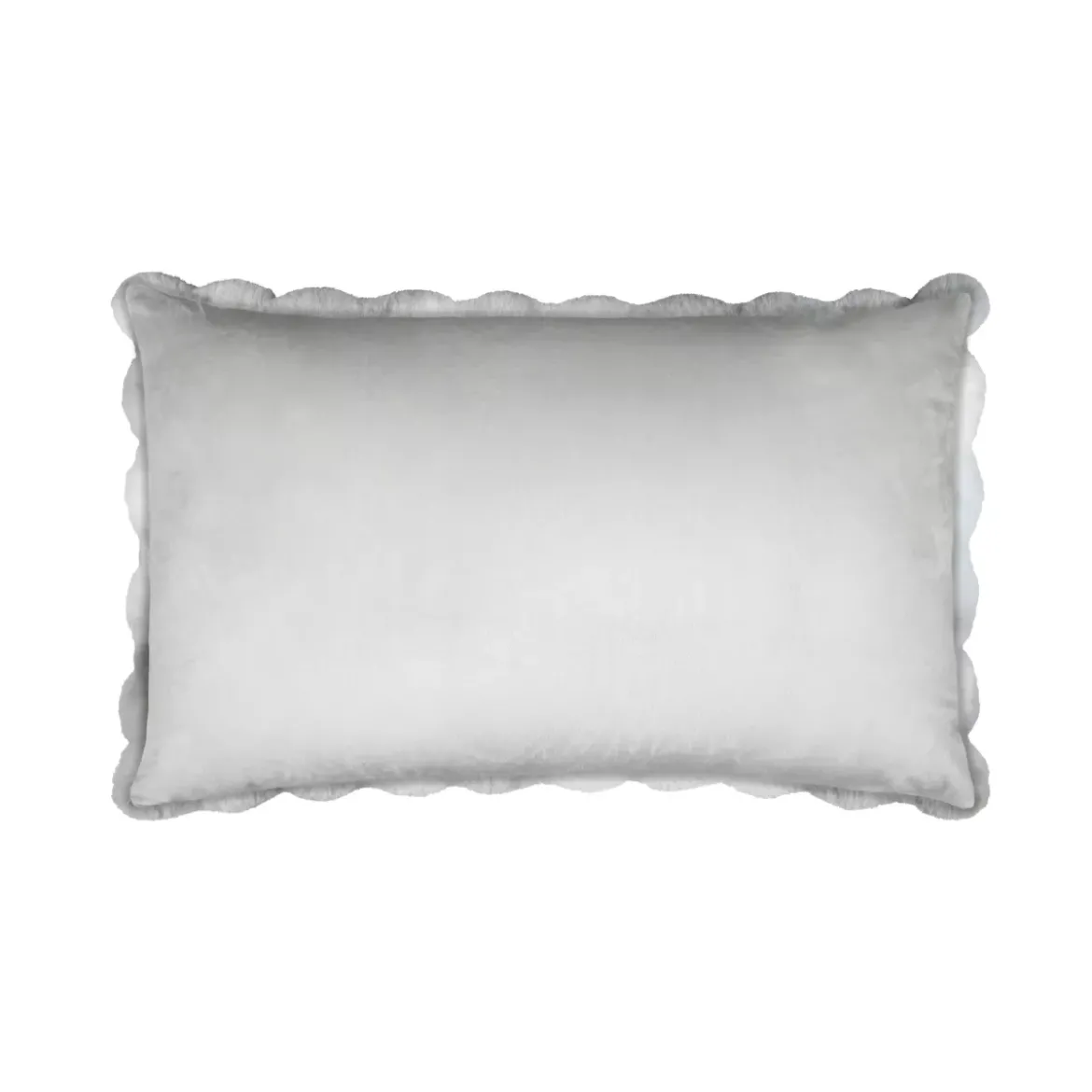 Cuscino rettangolare in finta pelliccia (50 x 80 cm) Nebraska Grigio perla