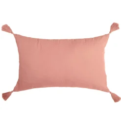 Cuscino rettangolare in garza di cotone (40 x 60 cm) Gaia Rosa pesca