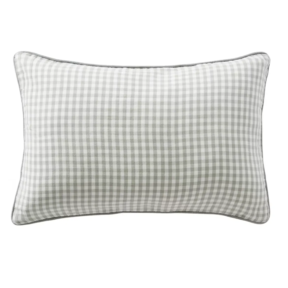 Cuscino rettangolare in garza di cotone (40 x 60 cm) Gaïa vichy Verde eucalipto