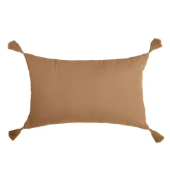 Cuscino rettangolare in garza di cotone (40 x 60 cm) Gaïa Camel