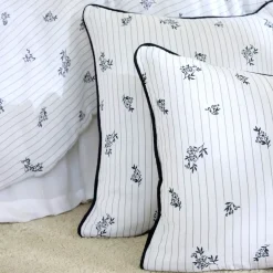 Cuscino rettangolare in garza di cotone (40 x 60 cm) Gaïa Iris Blu