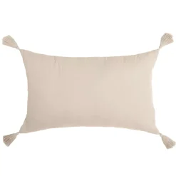 Cuscino rettangolare in garza di cotone (40 x 60 cm) Gaïa Beige pampa