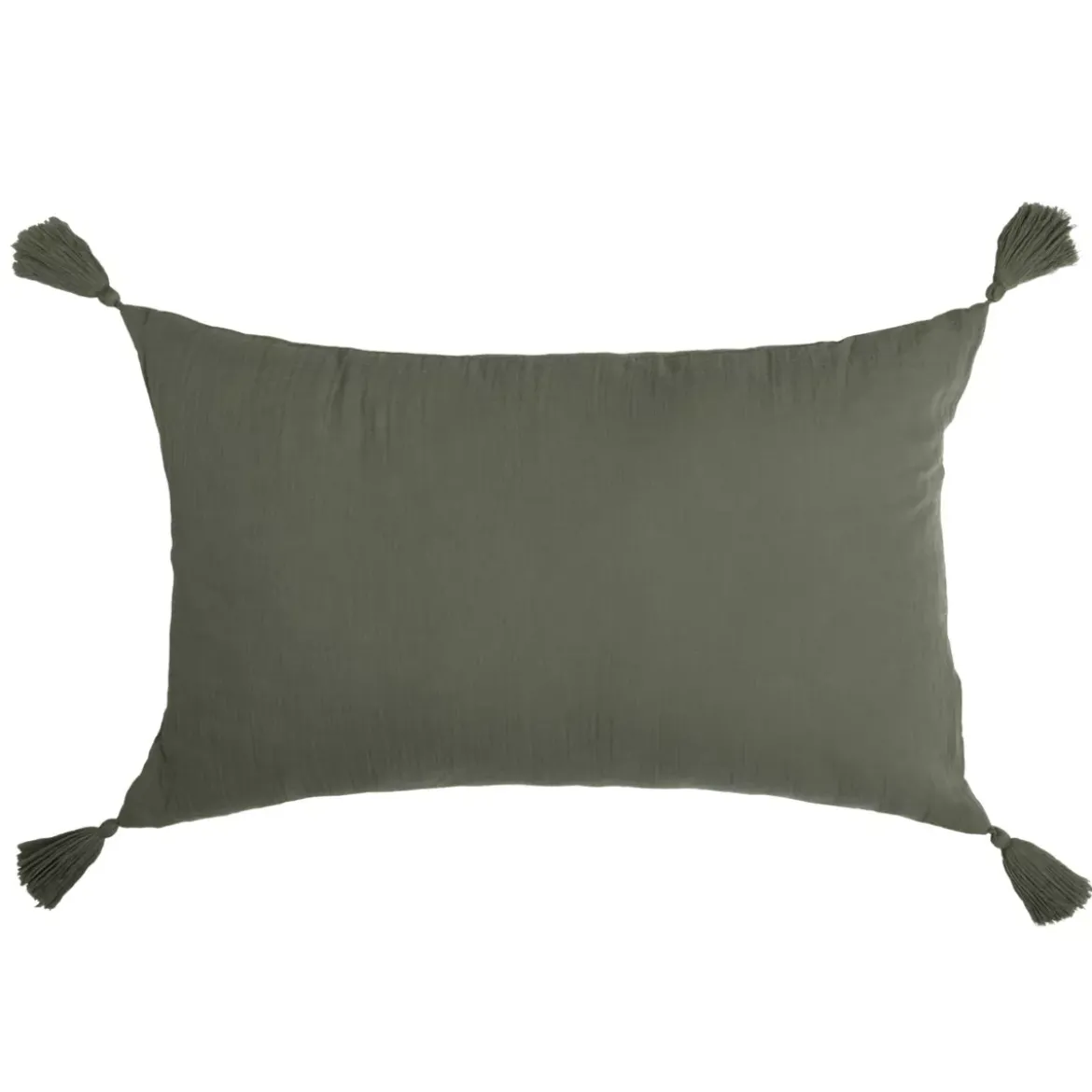 Cuscino rettangolare in garza di cotone (40 x 60 cm) Gaia Verde rosmarino