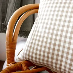 Cuscino rettangolare in garza di cotone (40 x 60 cm) Gaïa vichy Corda