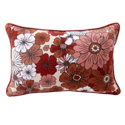 Cuscino rettangolare in garza di cotone (40 x 60 cm) Gaïa azalea Terracotta