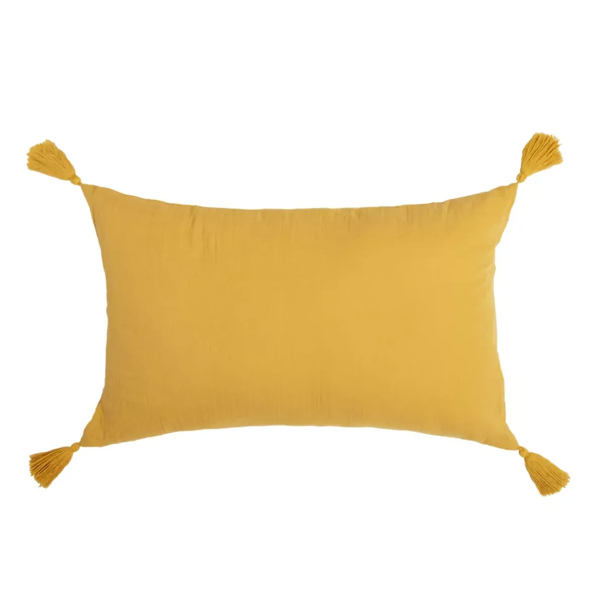 Cuscino rettangolare in garza di cotone (40 x 60 cm) Gaia Giallo zafferano