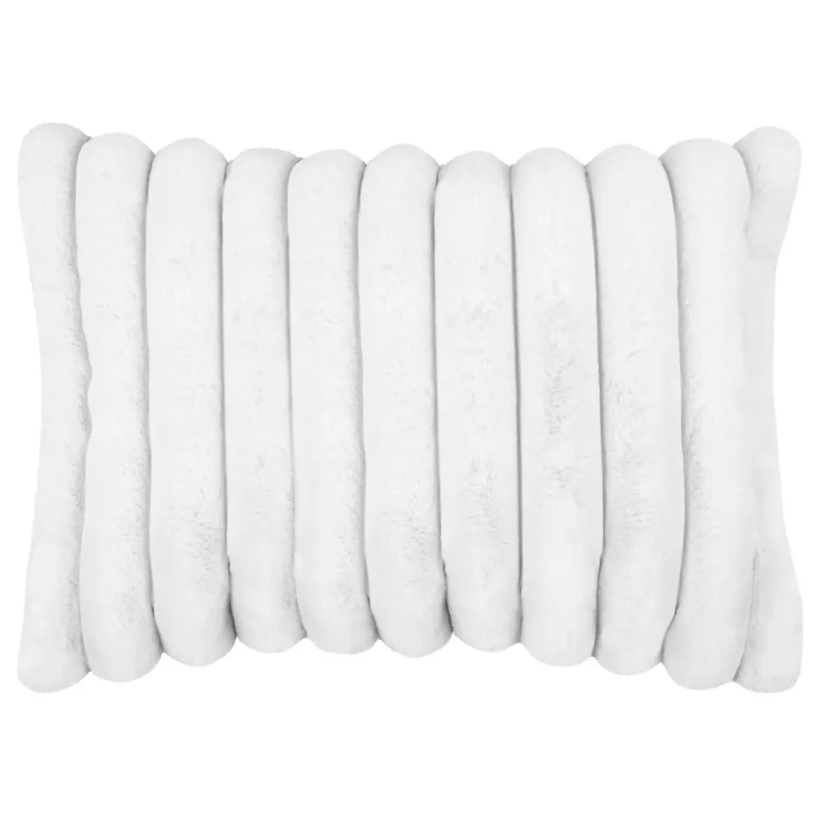 Cuscino rettangolare in pelliccia sintetica (50 x 80 cm) Polary Bianco