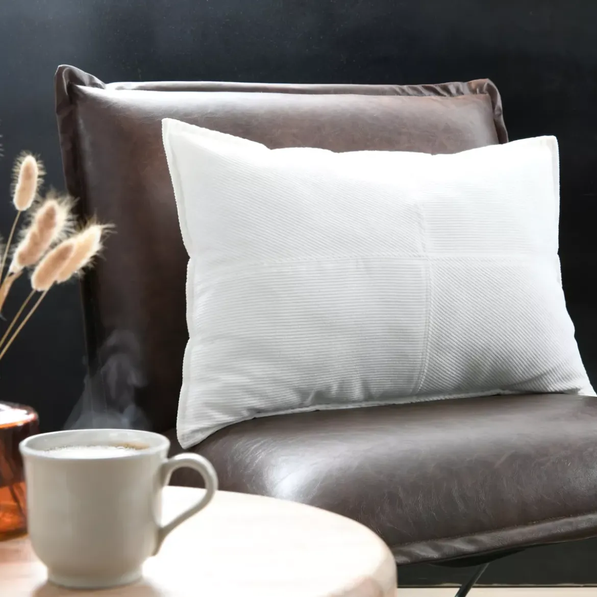 Cuscino rettangolare in velluto (40 x 60 cm) Dandy Ecru