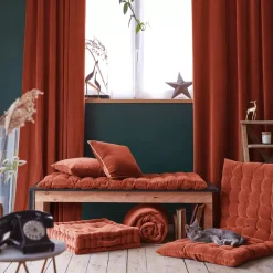 Cuscino rettangolare in velluto di cotone (40 x 60 cm) Victor Terracotta