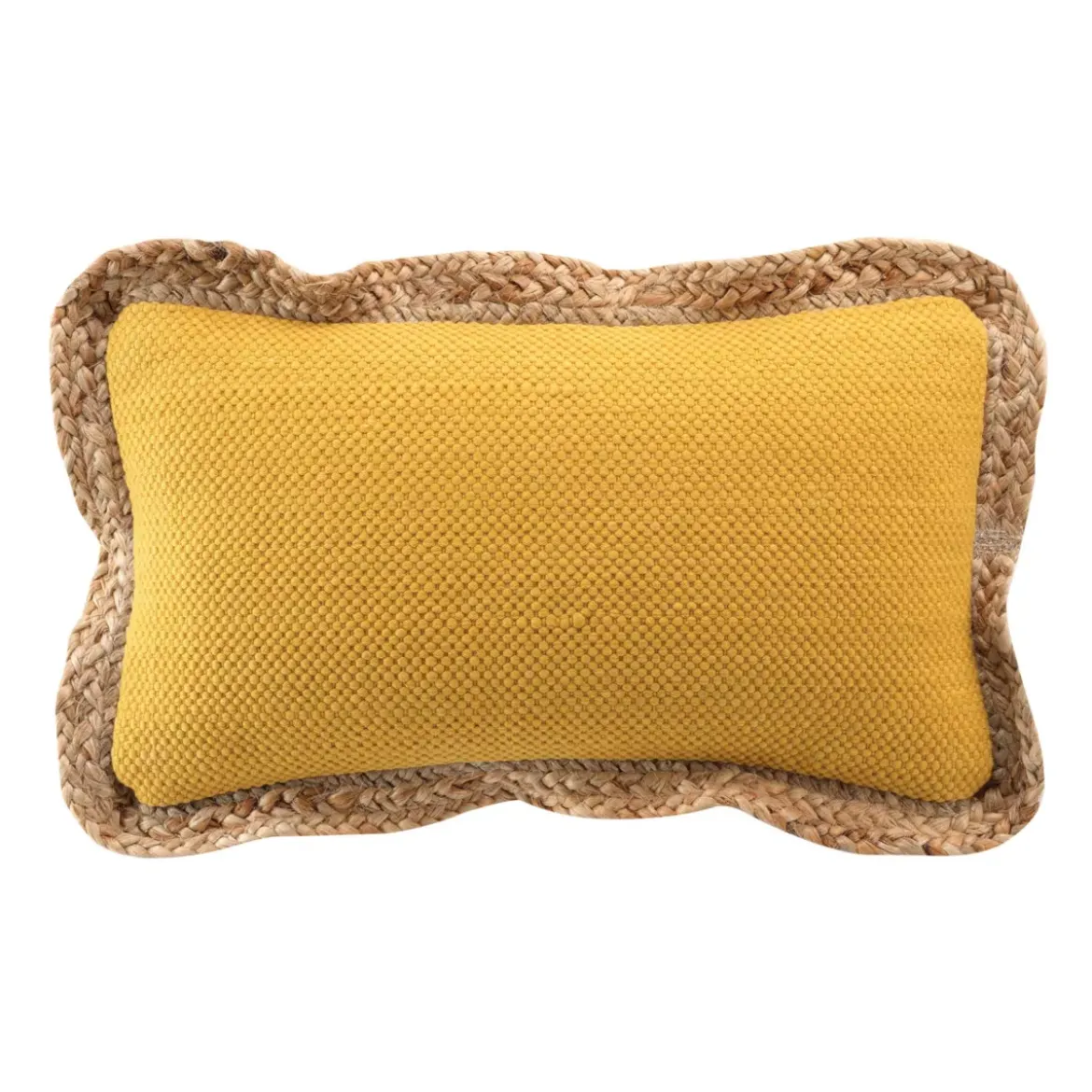 Cuscino rettangolare juta e cotone (30 x 50 cm) Akina Giallo ocra