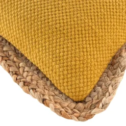 Cuscino rettangolare juta e cotone (30 x 50 cm) Akina Giallo ocra