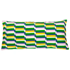 Cuscino rettangolare ricamato (35 x 75 cm) Disso Multicolore