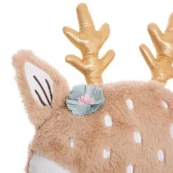 Cuscino rotondo bambini (30 cm) Testa di Cerva Tortora