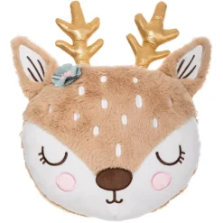 Cuscino rotondo bambini (30 cm) Testa di Cerva Tortora