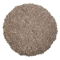 Cuscino rotondo bouclé (40 cm) Cosylife Tortora