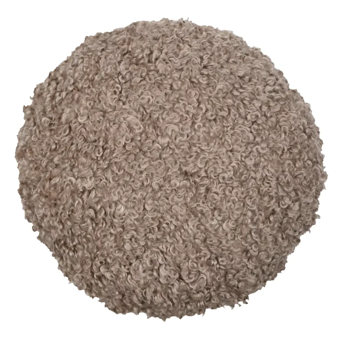 Cuscino rotondo bouclé (40 cm) Cosylife Tortora