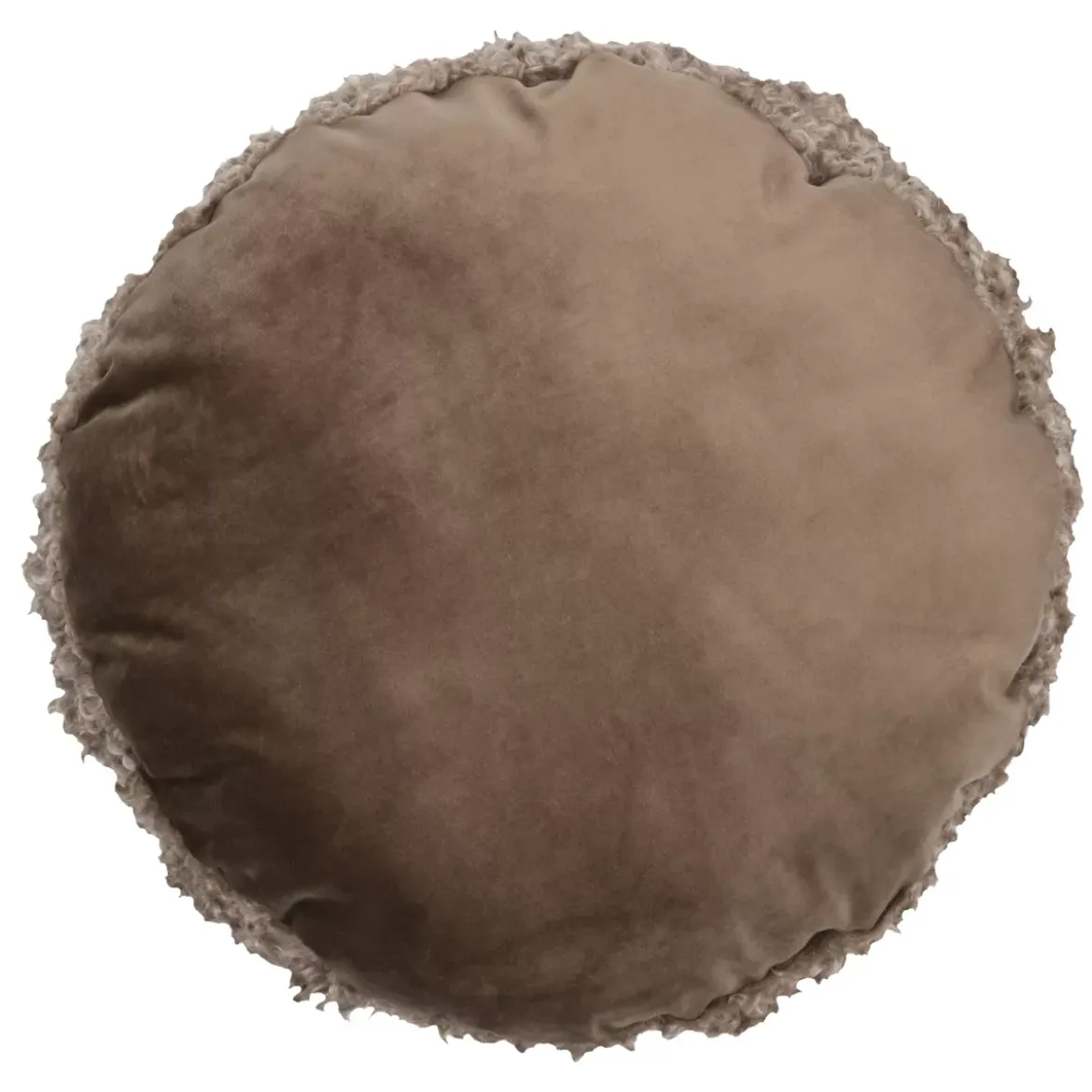 Cuscino rotondo bouclé (40 cm) Cosylife Tortora