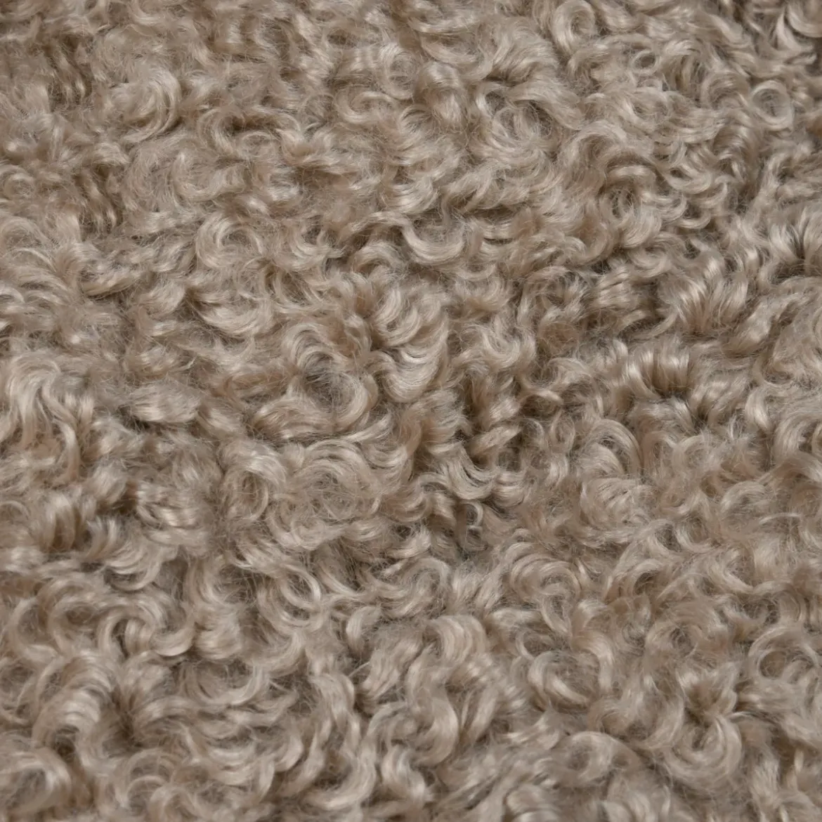 Cuscino rotondo bouclé (40 cm) Cosylife Tortora